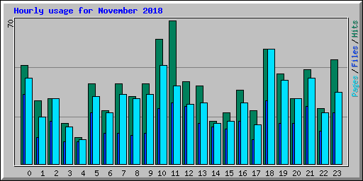 Hourly usage for November 2018
