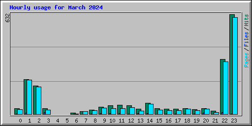 Hourly usage for March 2024