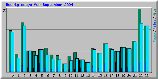 Hourly usage for September 2024