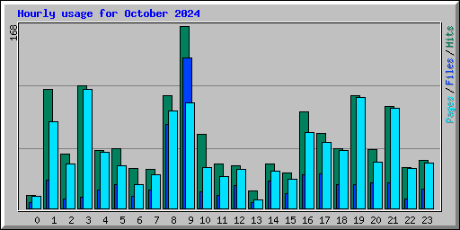 Hourly usage for October 2024