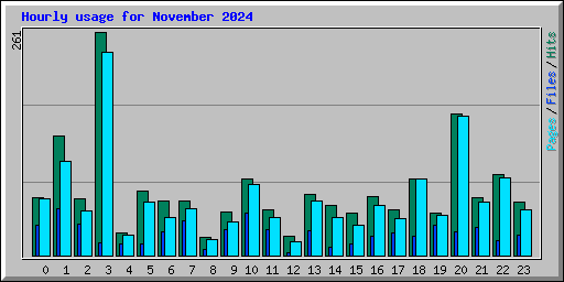 Hourly usage for November 2024