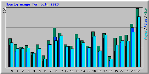 Hourly usage for July 2025