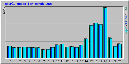 Hourly usage for March 2026