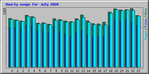 Hourly usage for July 2026